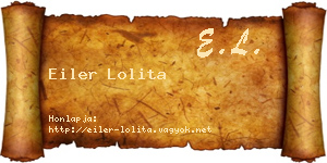 Eiler Lolita névjegykártya